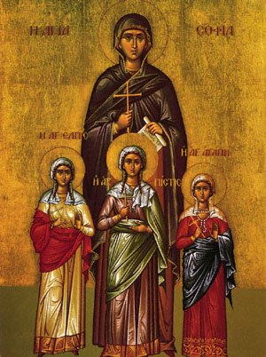 Saint Sophia and her Three Daughters